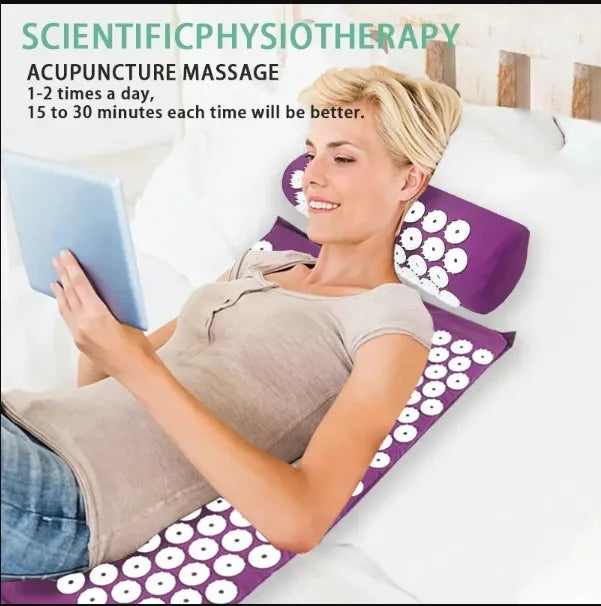 Acupressure Mat & Pillow Set — Back & Neck Tension Relief