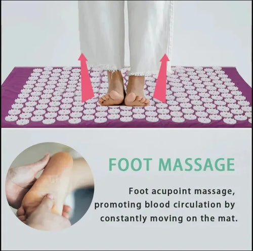 Acupressure mat spikes close up