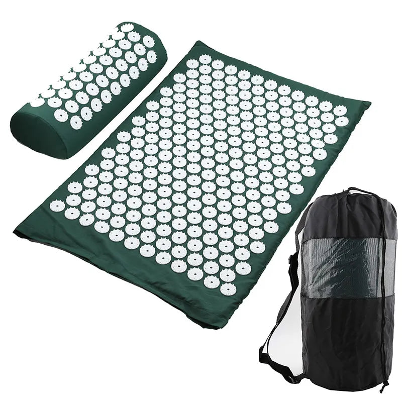Acupressure Mat & Pillow Set — Back & Neck Tension Relief