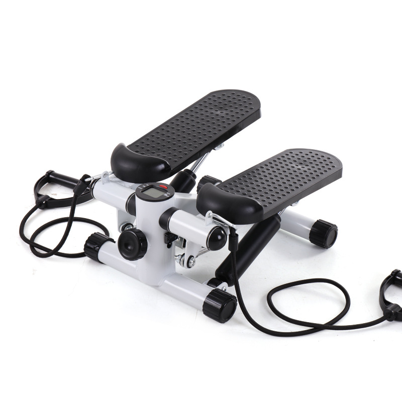 Silent hydraulic mini stepper with resistance bands
