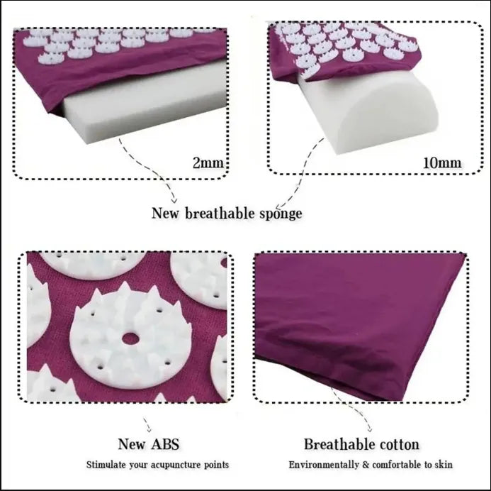 Acupressure Mat & Pillow Set — Back & Neck Tension Relief