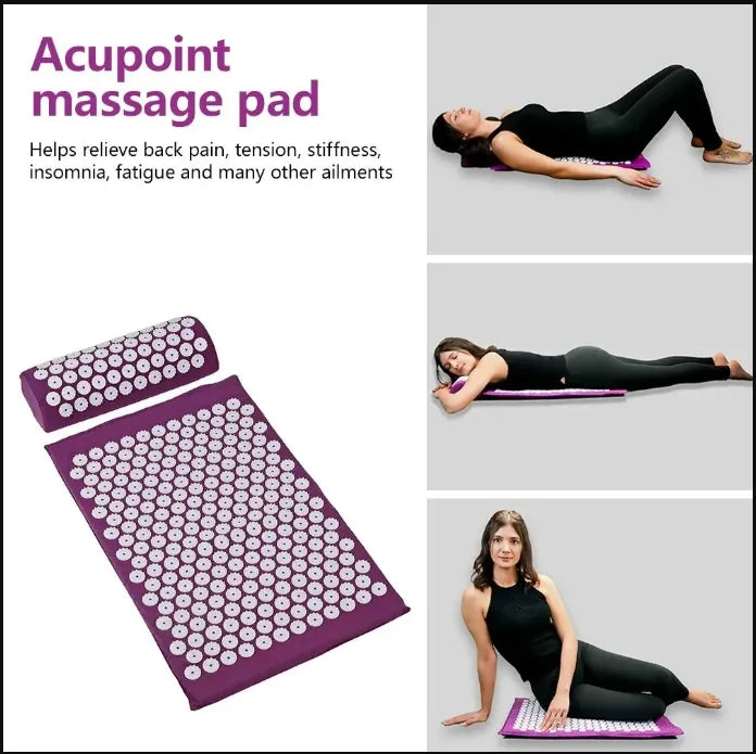 Acupressure Mat & Pillow Set — Back & Neck Tension Relief