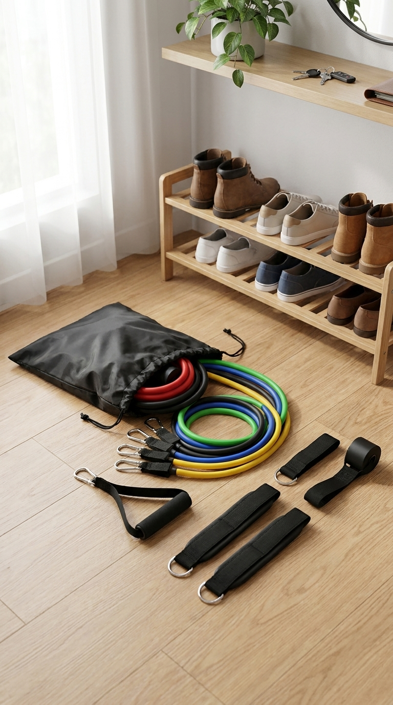 Resistance Bands Set — 5 Bands, 150 lbs, Fits in a Drawer